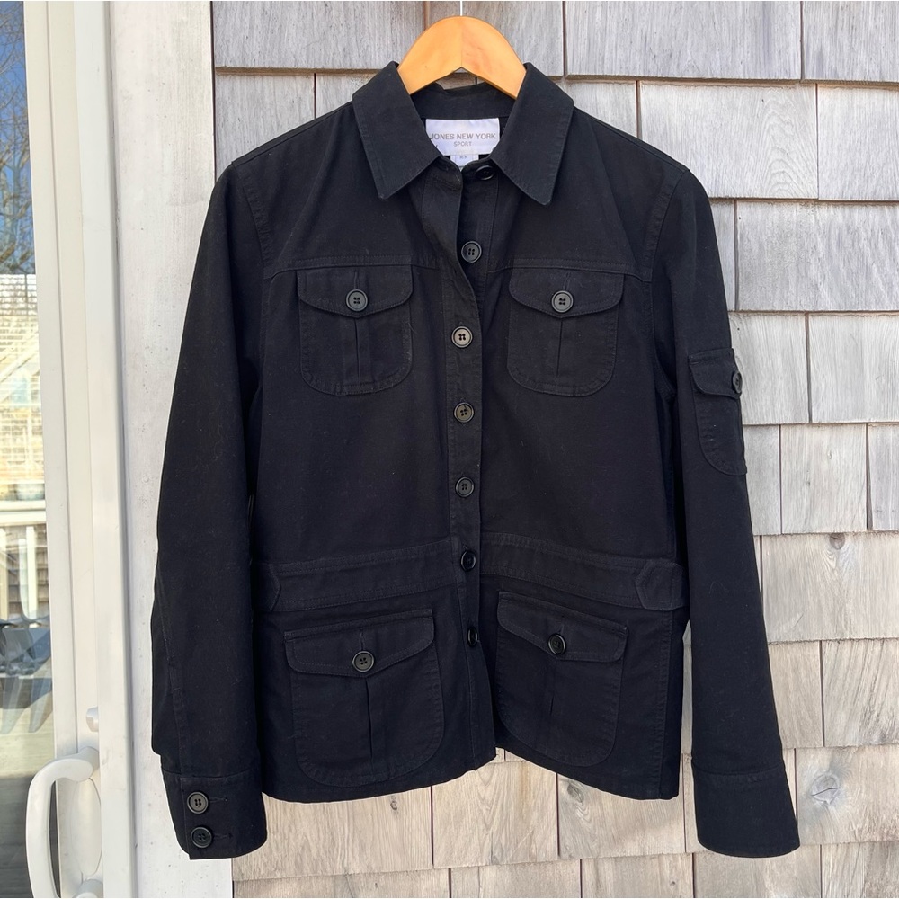 Jones New York Black Lightweight Jacket. Size Medium. - Picture 1 of 13